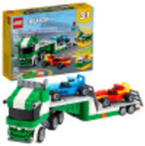 LEGO Creator 3in1 Race Car Transporter: Perfect Gift for Kids! (328 Pieces)