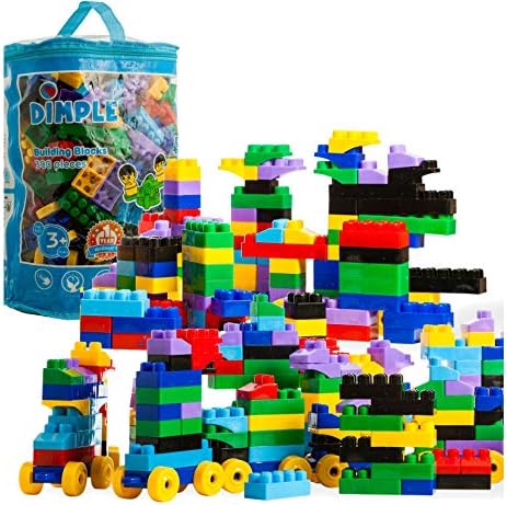 Safe & Colorful Dimple Building Blocks – 300 Pieces for Kids 3+